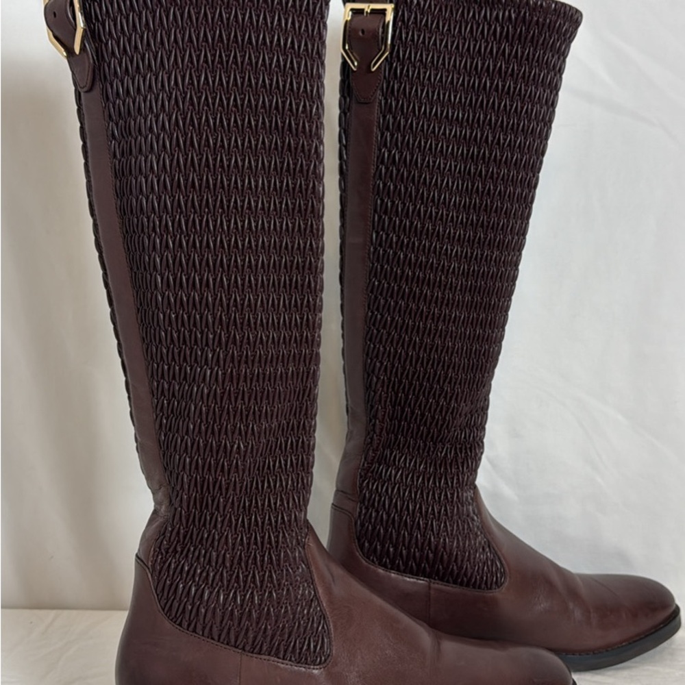 Cole Haan Grand.ØS Brown Leather Riding Boots - Size 8B